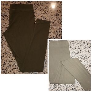 *TWO* Med Long Aerie Leggings Dark & Light Green